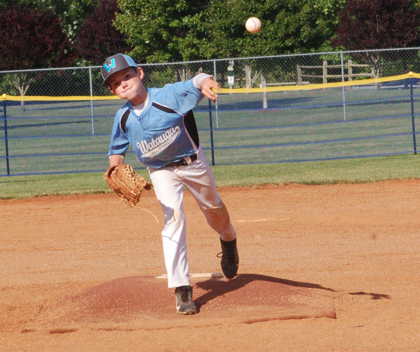 The southpaw delivers